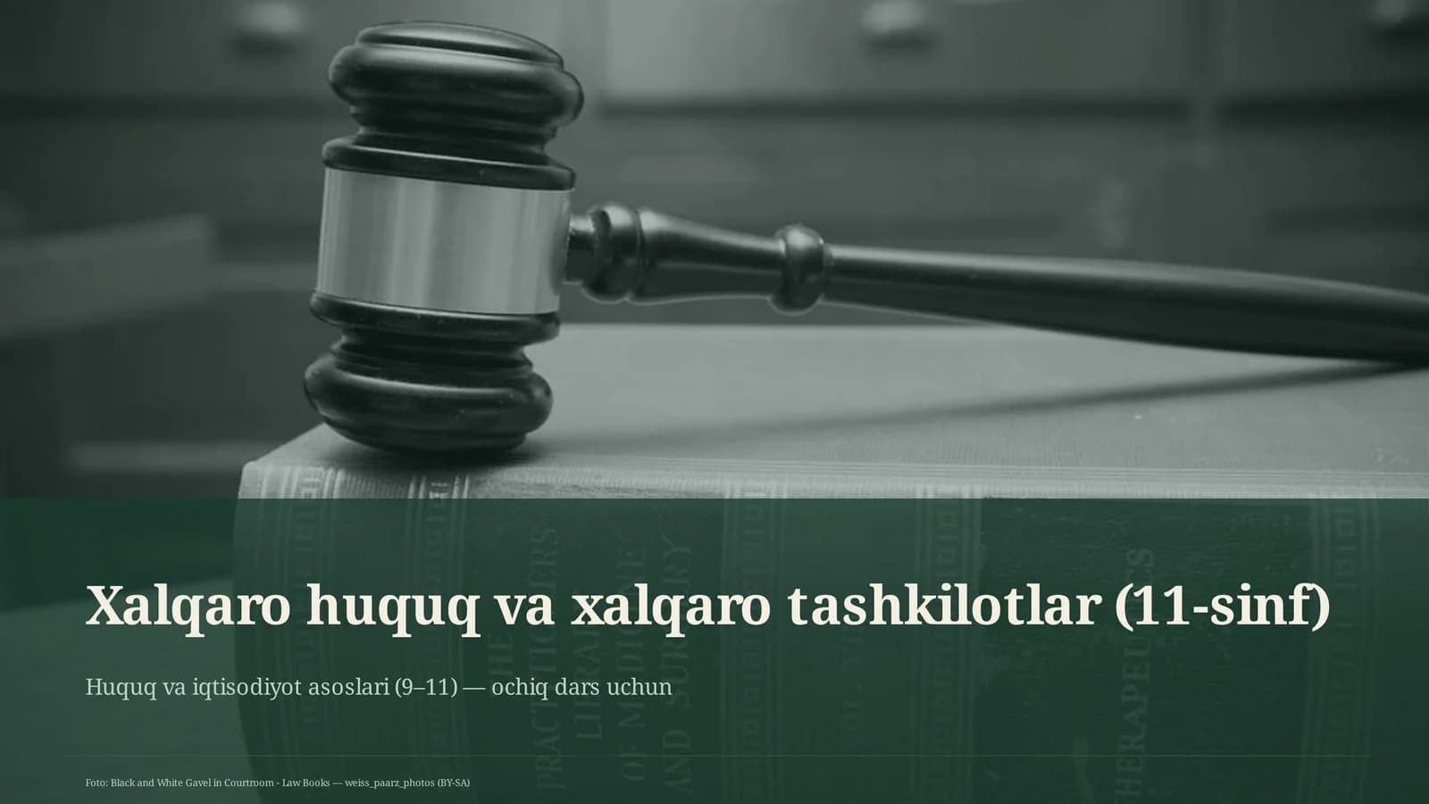 Xalqaro huquq va xalqaro tashkilotlar (11-sinf)