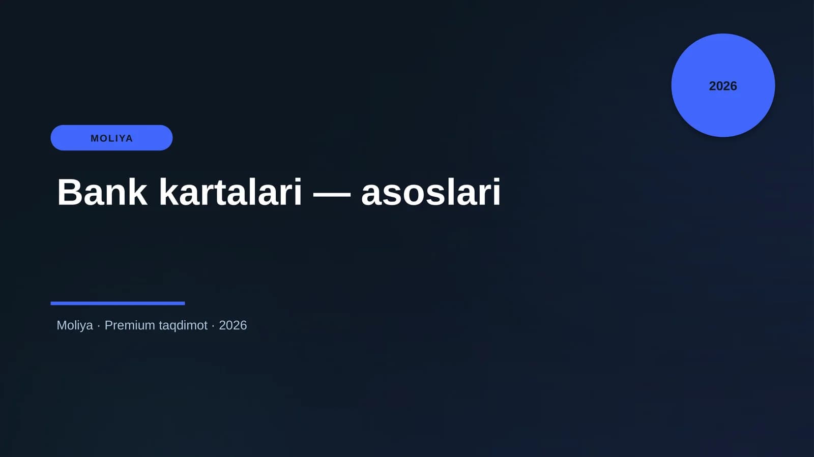 Bank kartalari — asoslari
