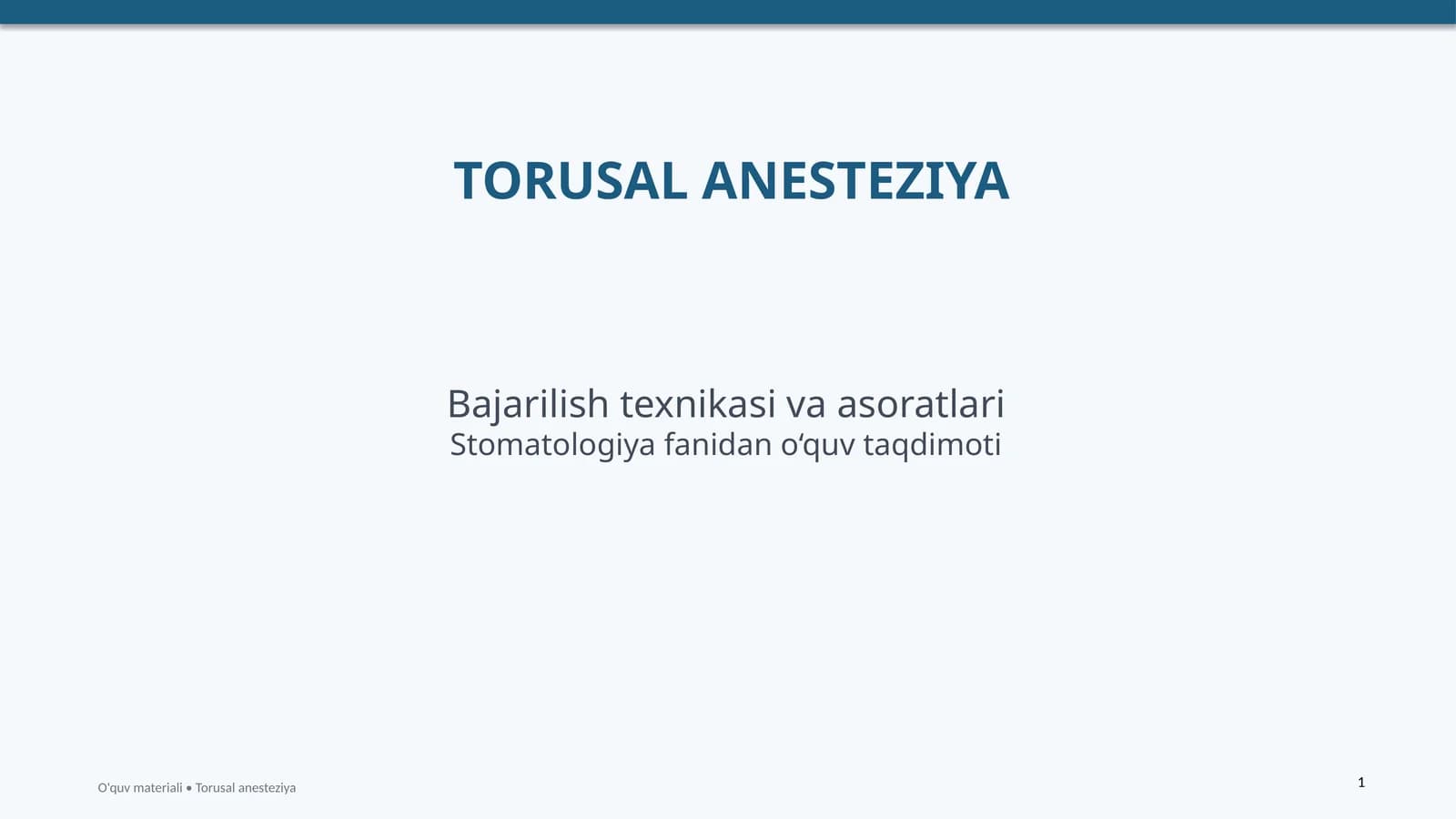 TORUSAL ANESTEZIYA