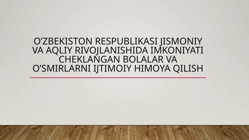 Imkoniyatlar cheklangan bolalar uchun ixtisoslashtirilgan davlat ta'lim muassasalari