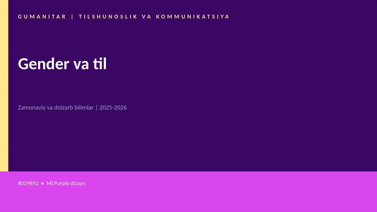 Gender va til