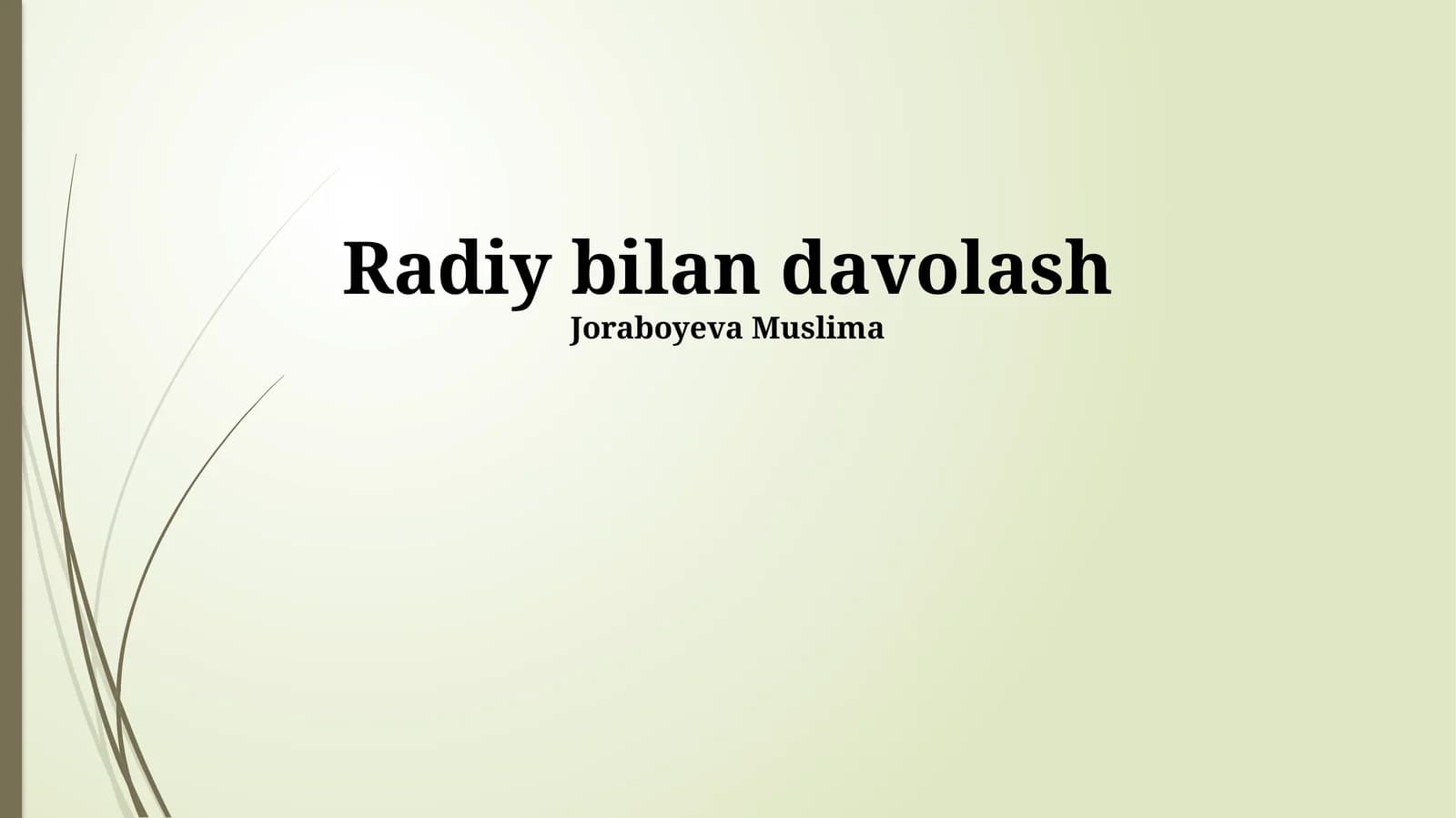 Radiy bilan davolash