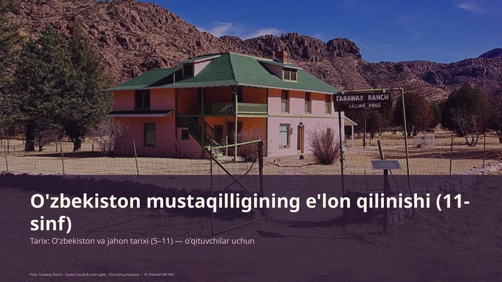 O'zbekiston mustaqilligining e'lon qilinishi (11-sinf)
