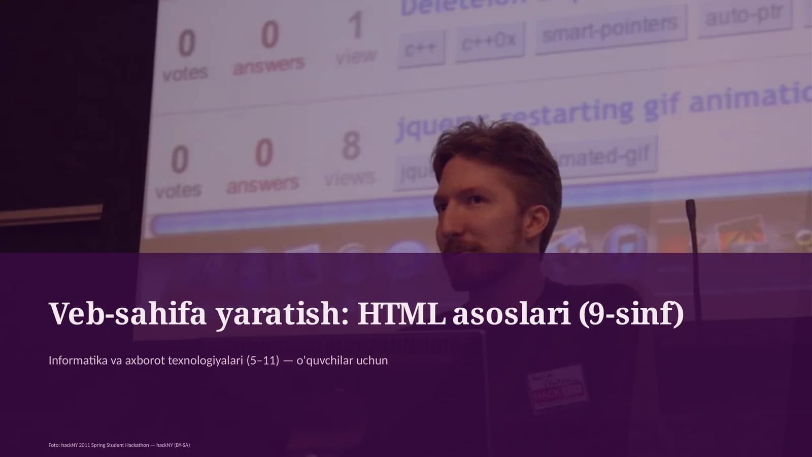 HTML asoslari (9-sinf)