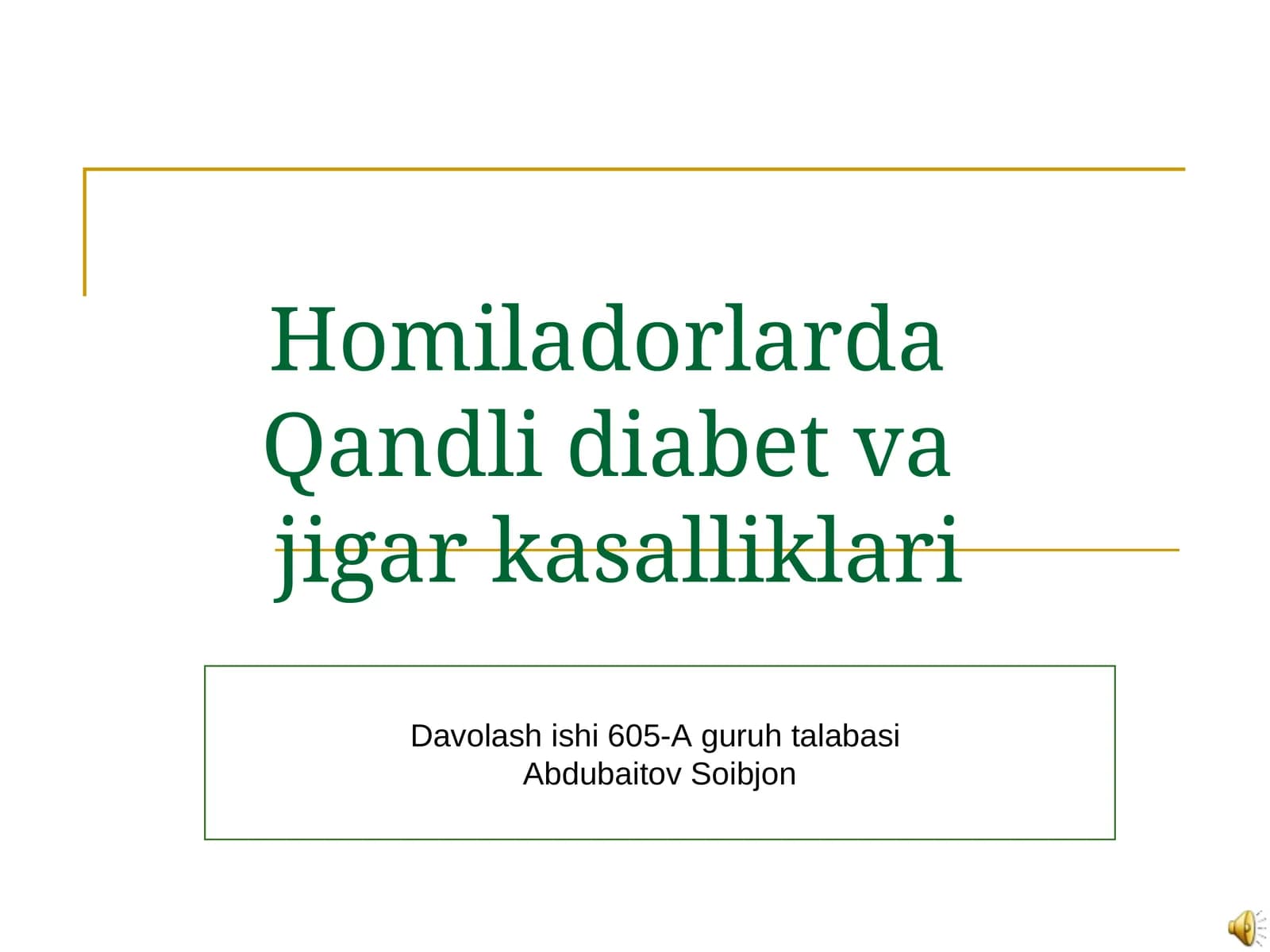 Homiladorlarda Qandli diabet va jigar kasalliklari