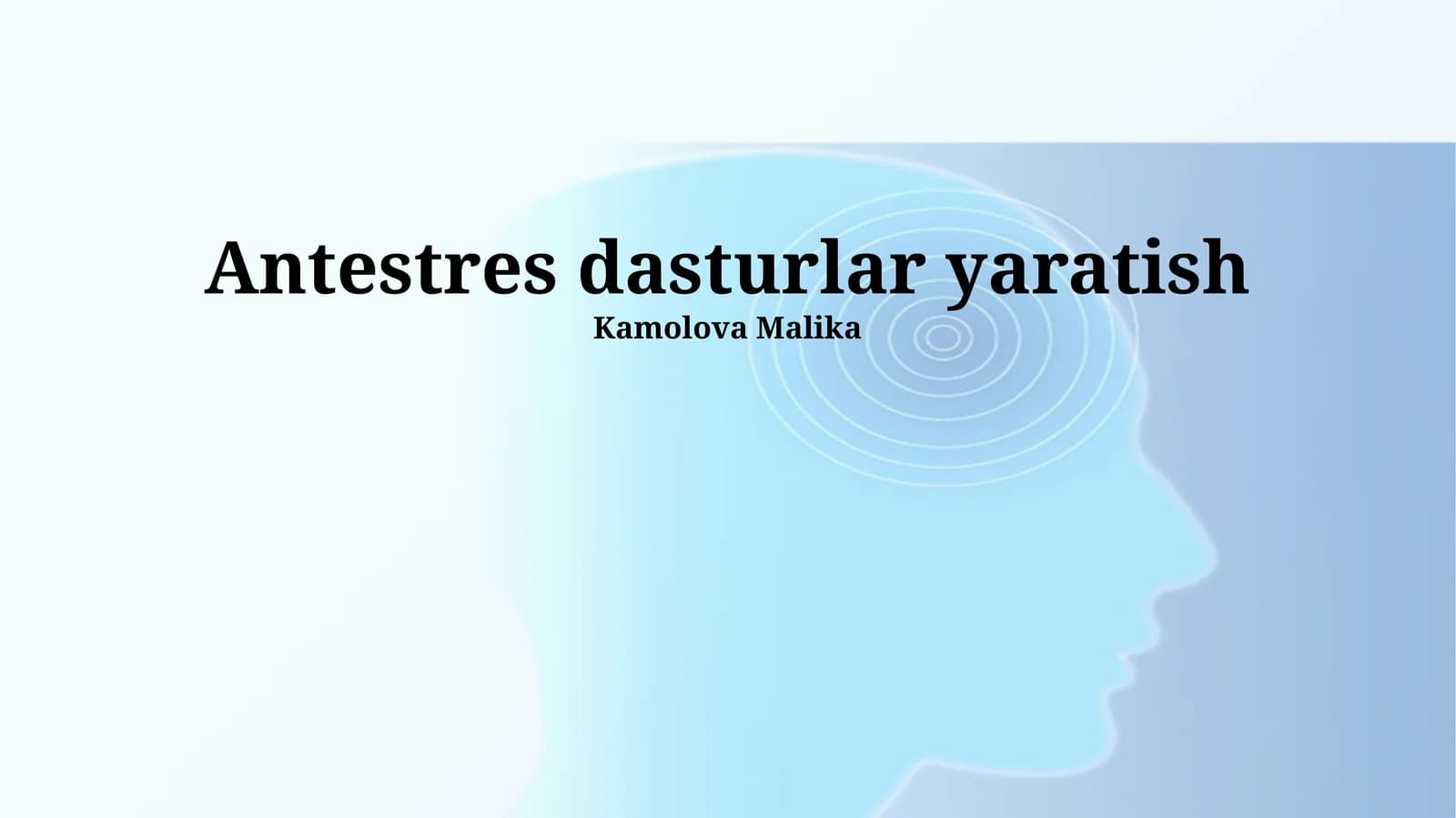 Antestres dasturlar yaratish