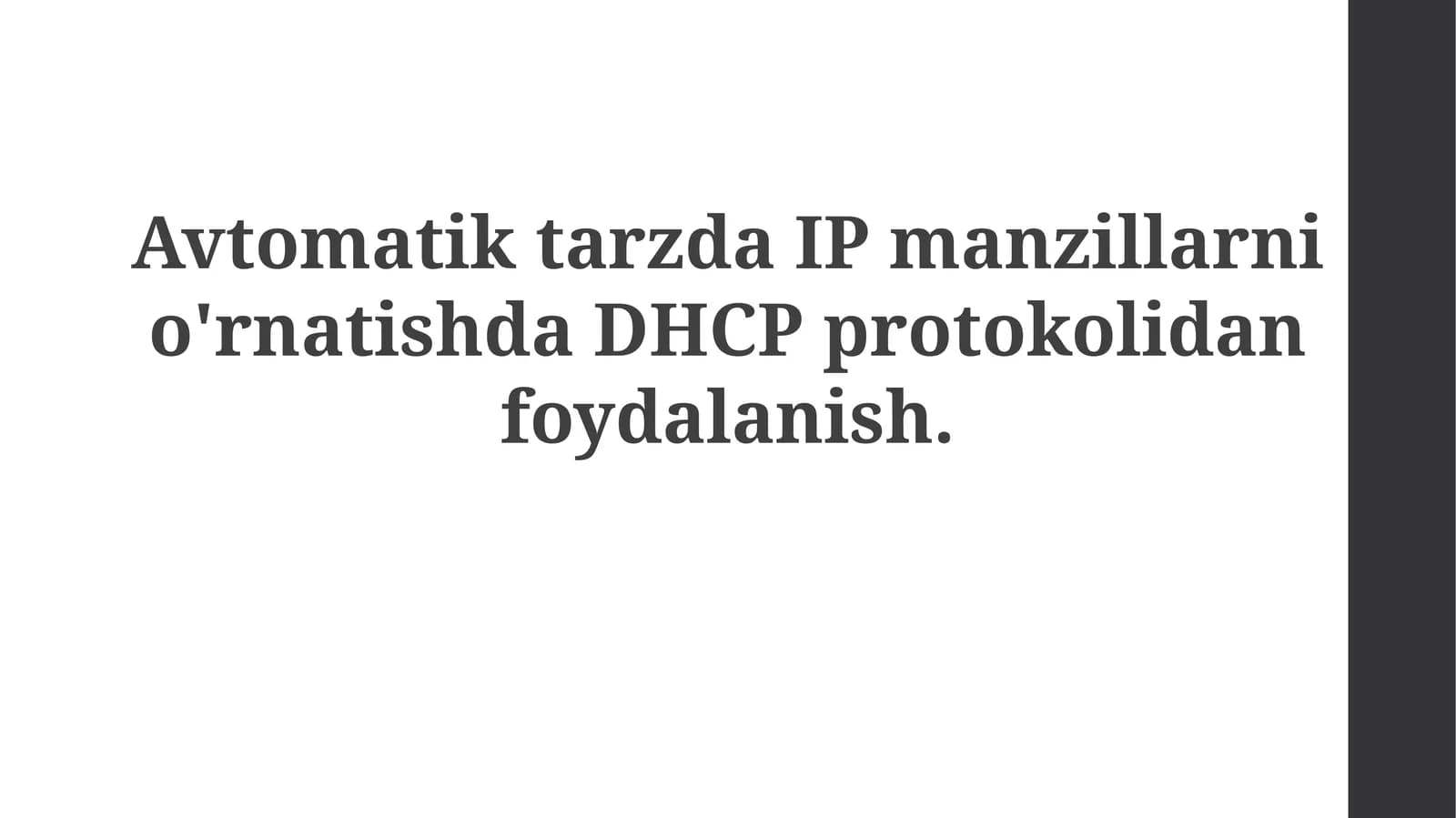 DHCP Protokoli