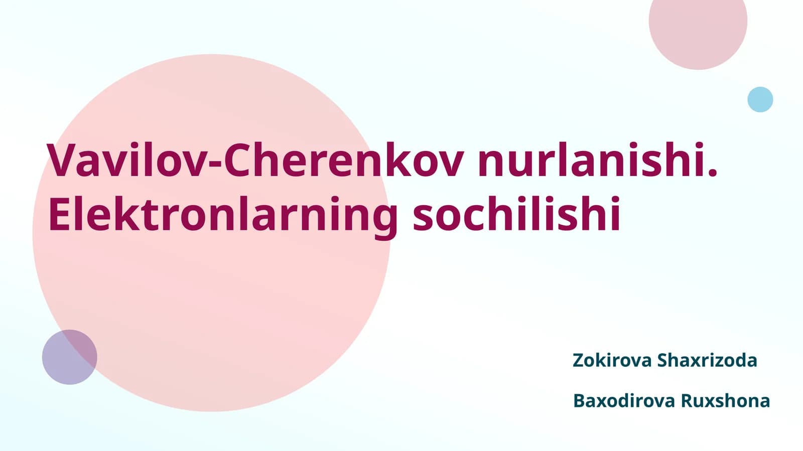 Vavilov–Cherenkov nurlanishi