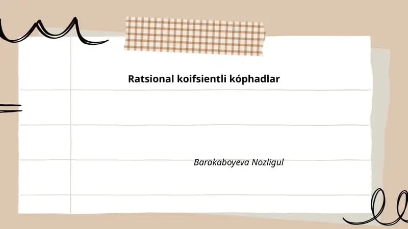 Ratsional ko'phadlar