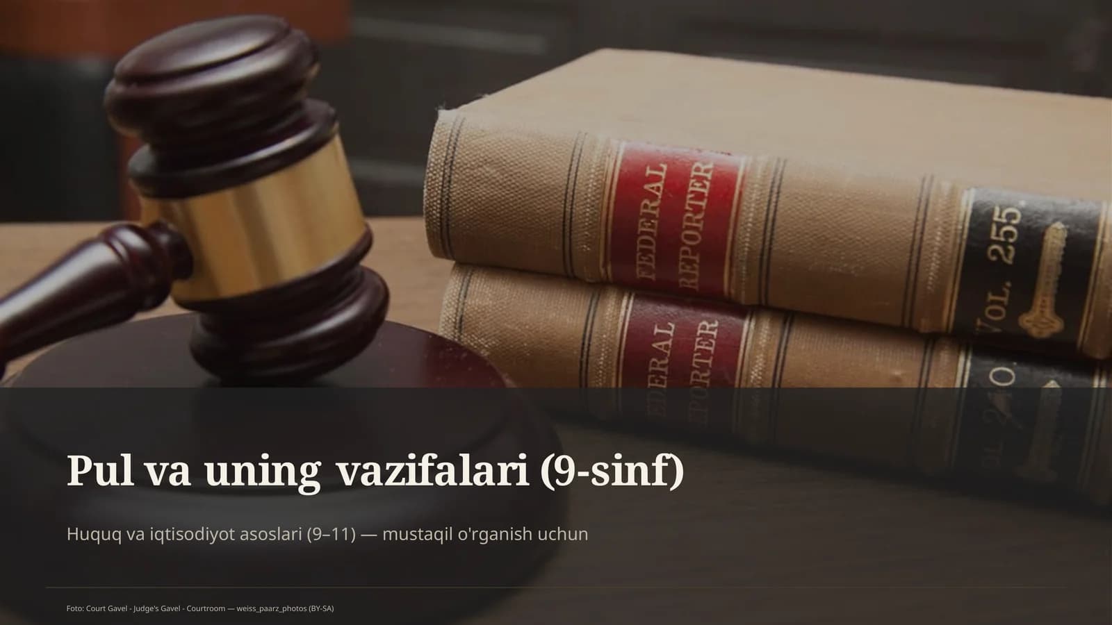 Pul va uning vazifalari (9-sinf)