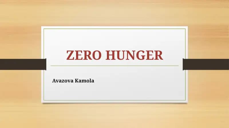 ZERO HUNGER