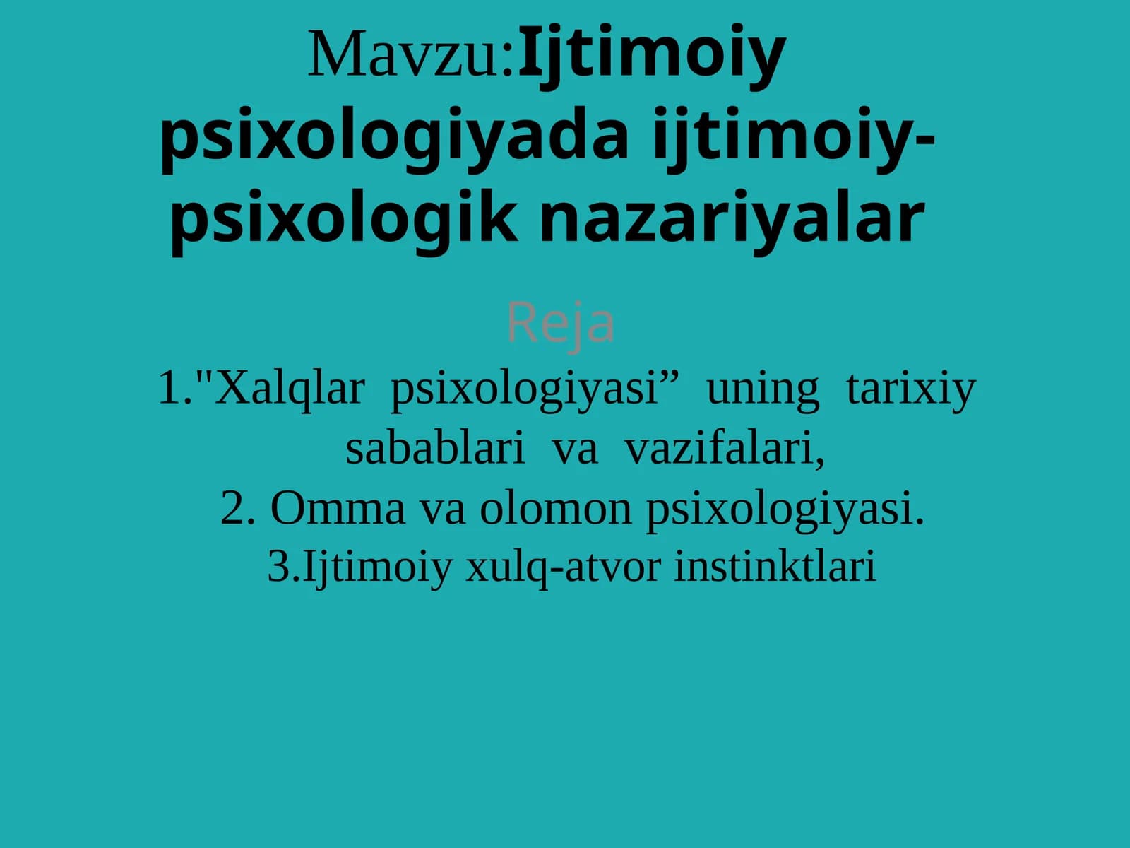 Ijtimoiy psixologiyada ijtimoiy-psixologik nazariyalar