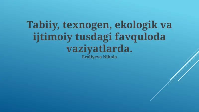 Tabiiy ofatlar