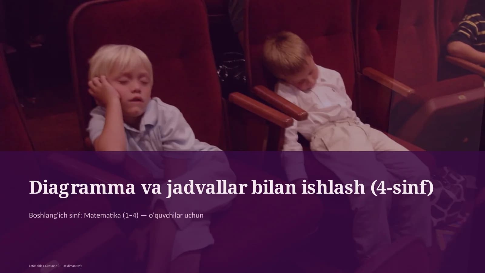 Diagramma va jadvallar bilan ishlash (4-sinf)