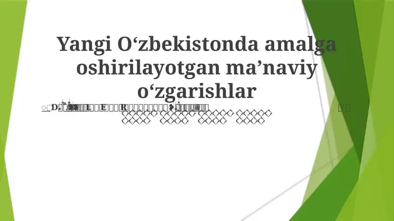 Mirziyoyev davrida (2016 yildan beri) diniy islohotlar