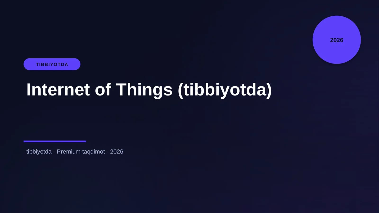 Internet of Things (tibbiyotda)