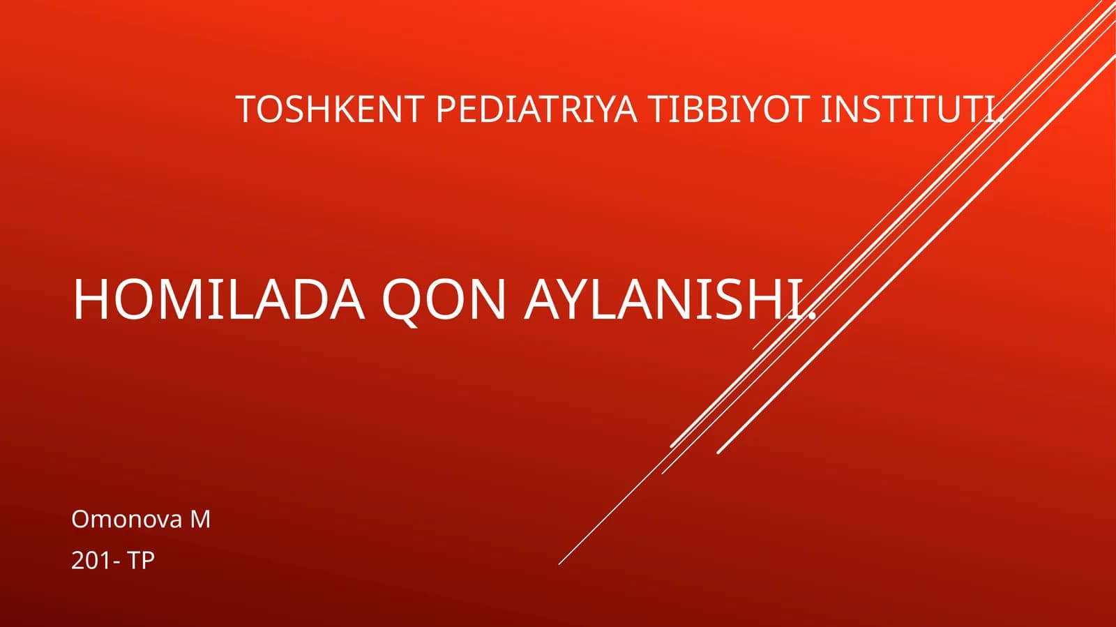 Homilada qonaylanishi