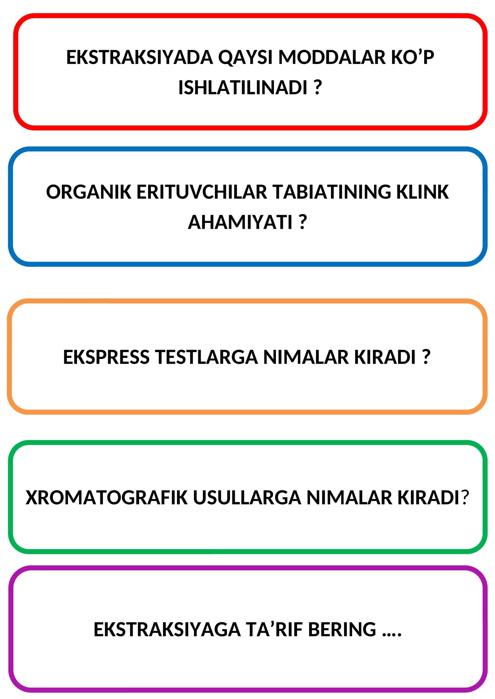Organik erituvchilar klink ahamiyati