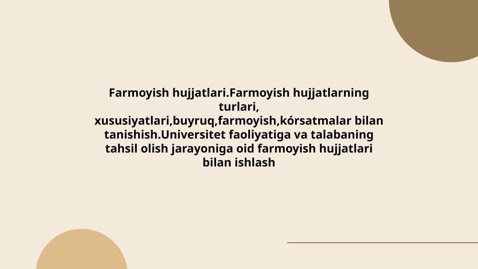 Farmoyish hujjatlari