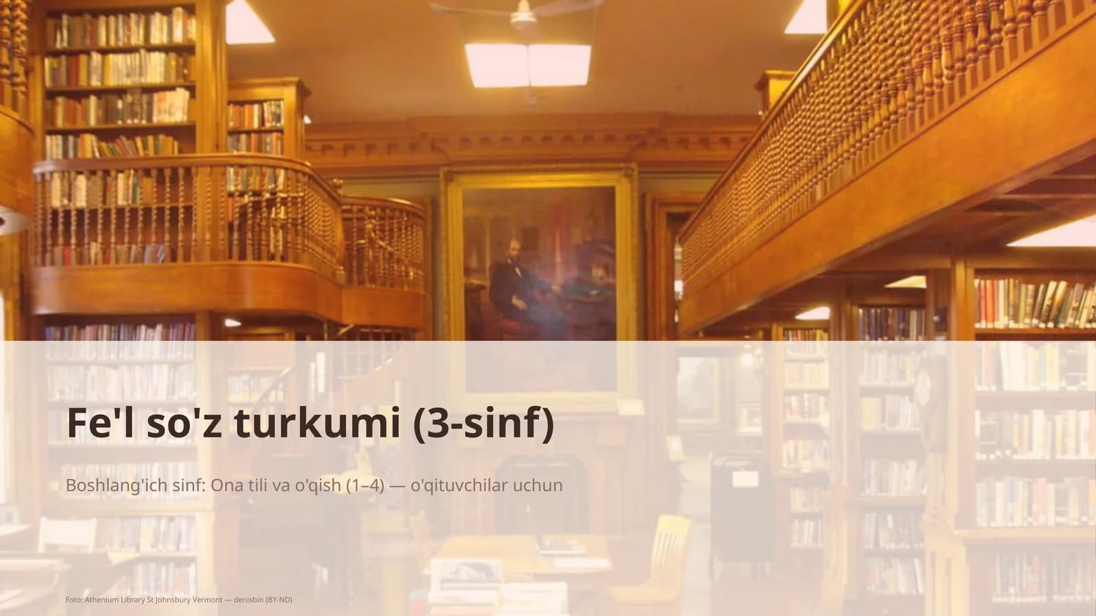 Fe'l so'z turkumi (3-sinf)