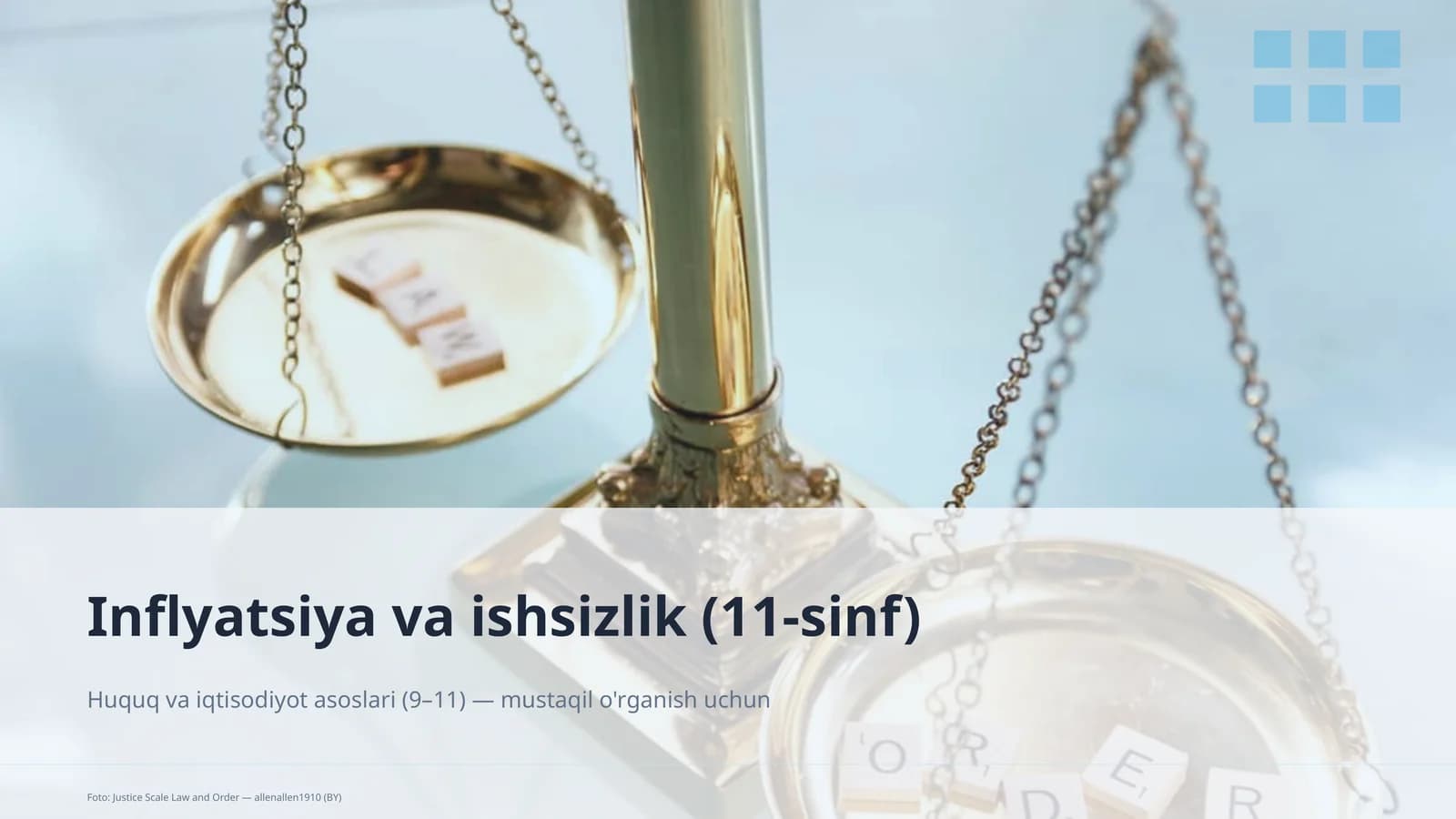 Huquq va iqtisodiyot asoslari (9–11)