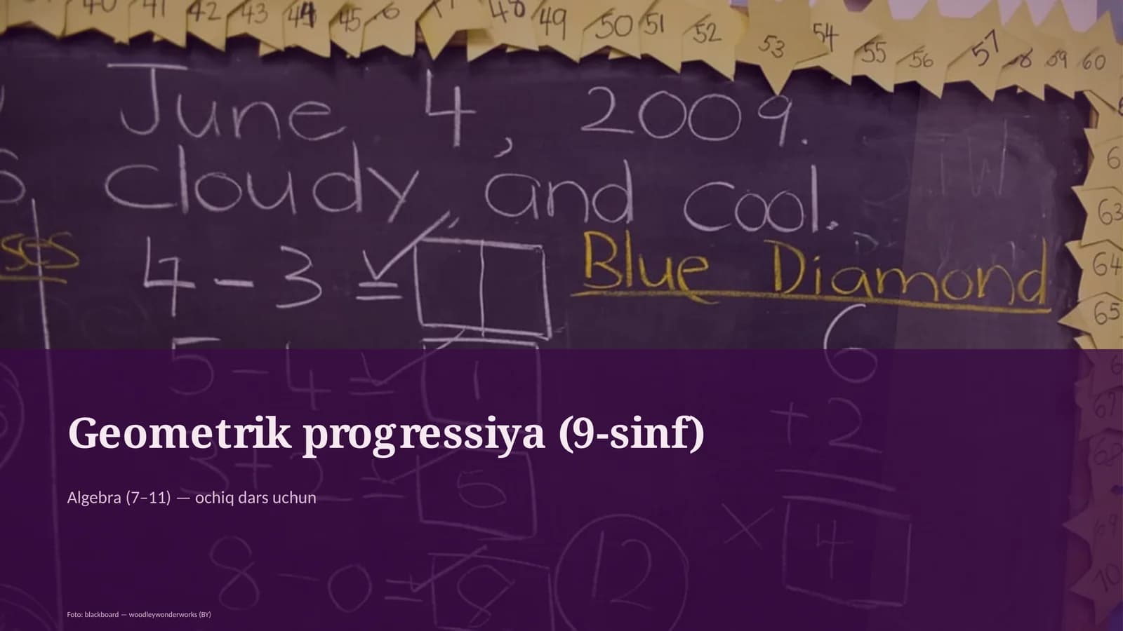 Geometrik progressiya (9-sinf)