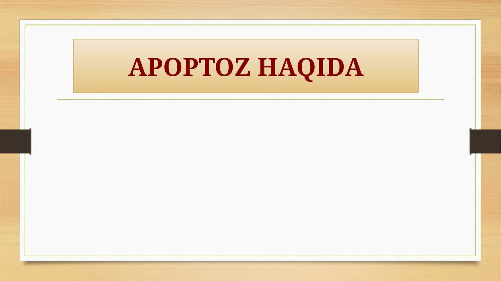 Apoptoz haqida