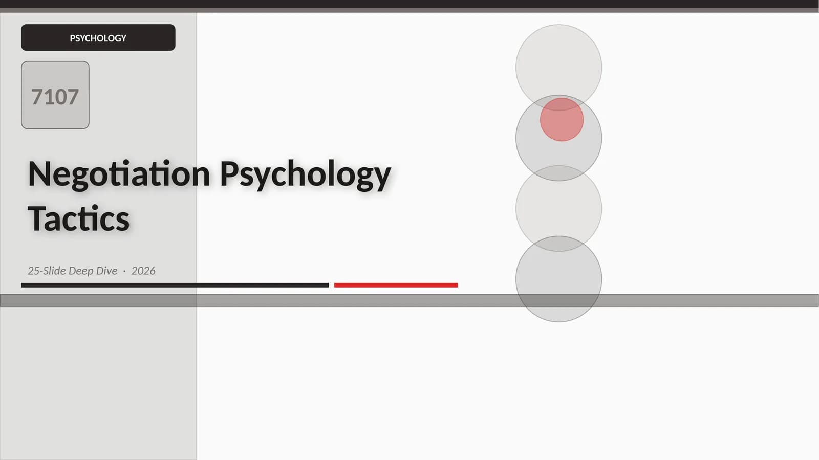 Negotiation Psychology Tactics