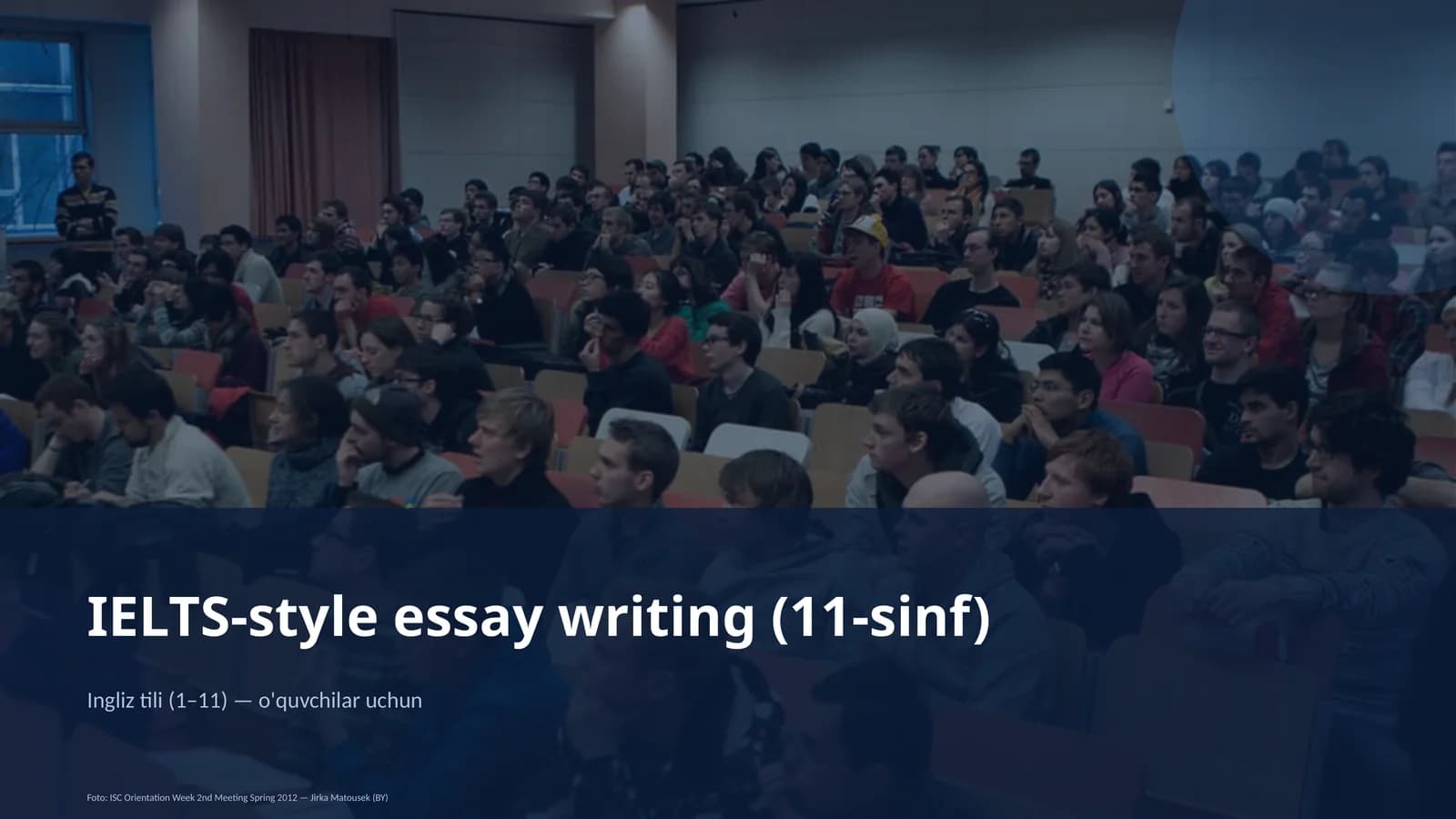 IELTS-style essay writing (11-sinf)