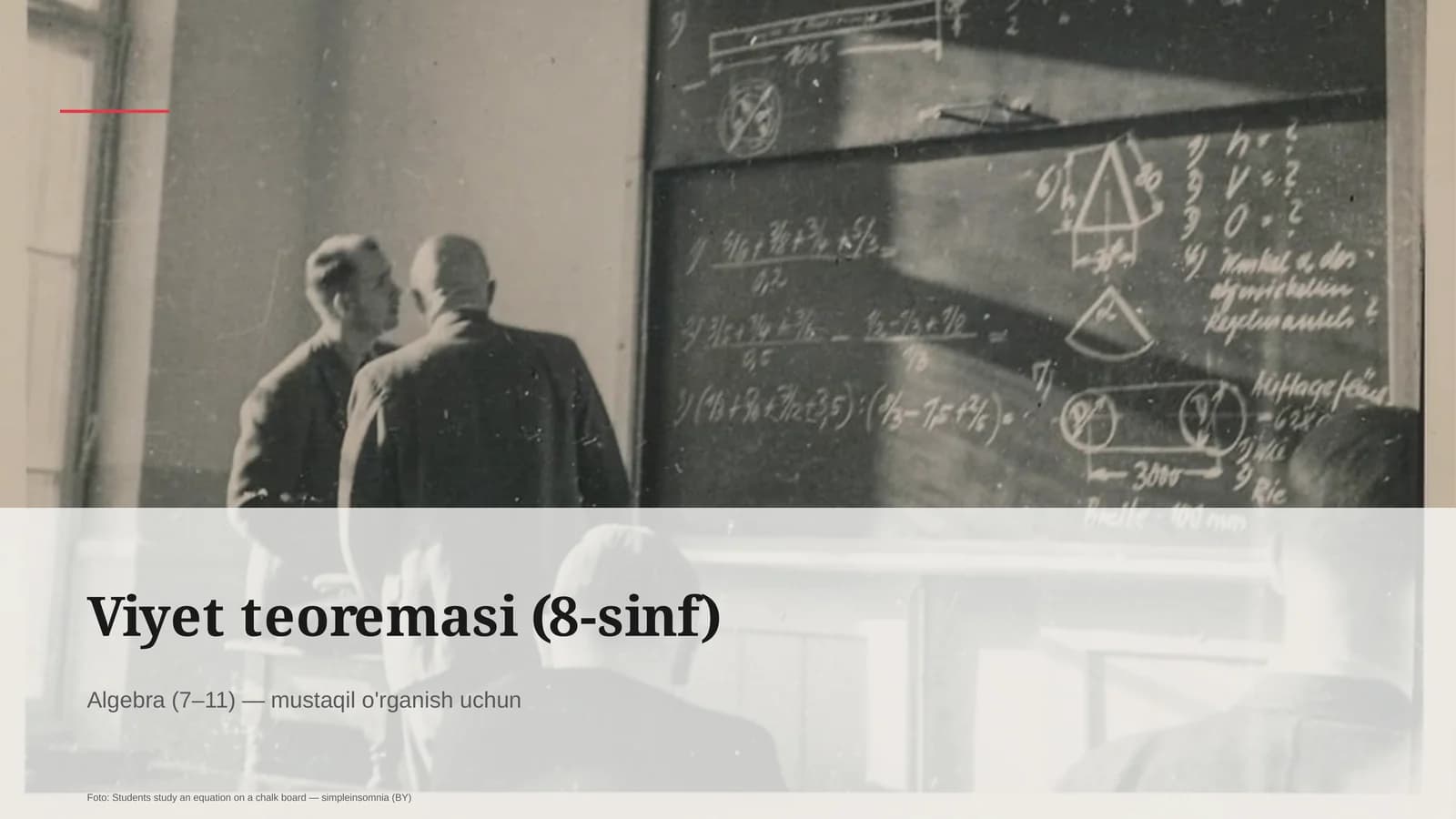 Viyet teoremasi (8-sinf)