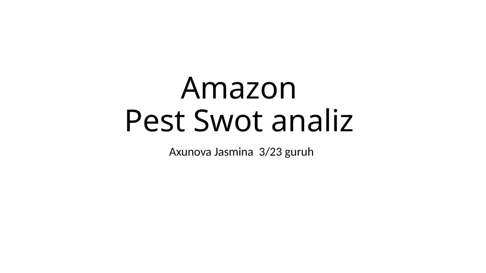 AmazonPest Swotanaliz
