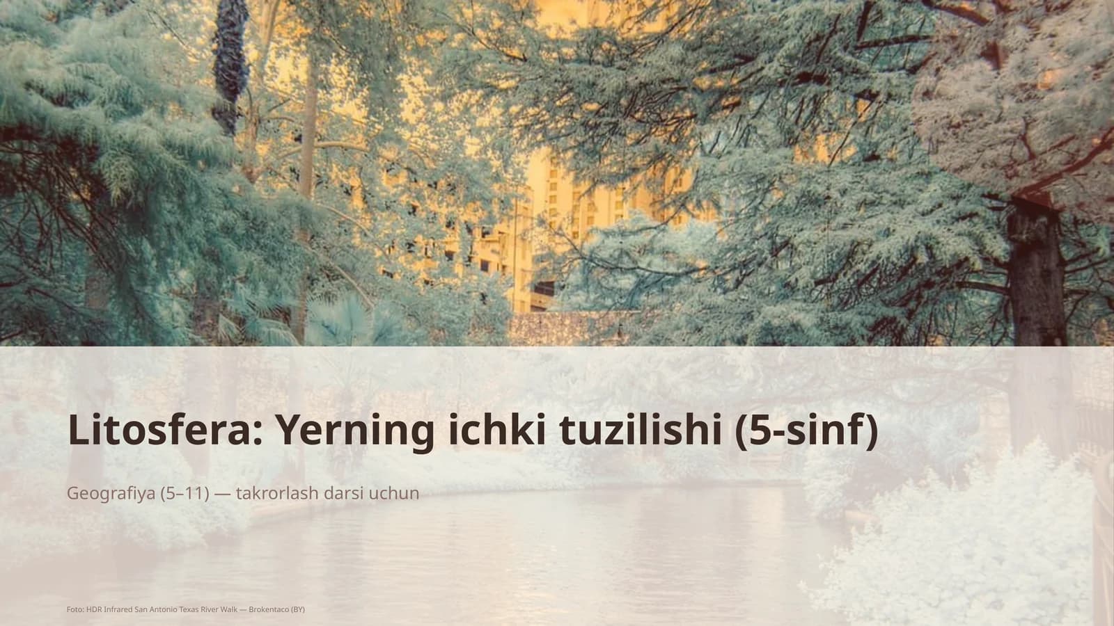 Litosfera: Yerning ichki tuzilishi (5-sinf)