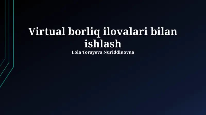 Virtual Borliq ilovalari