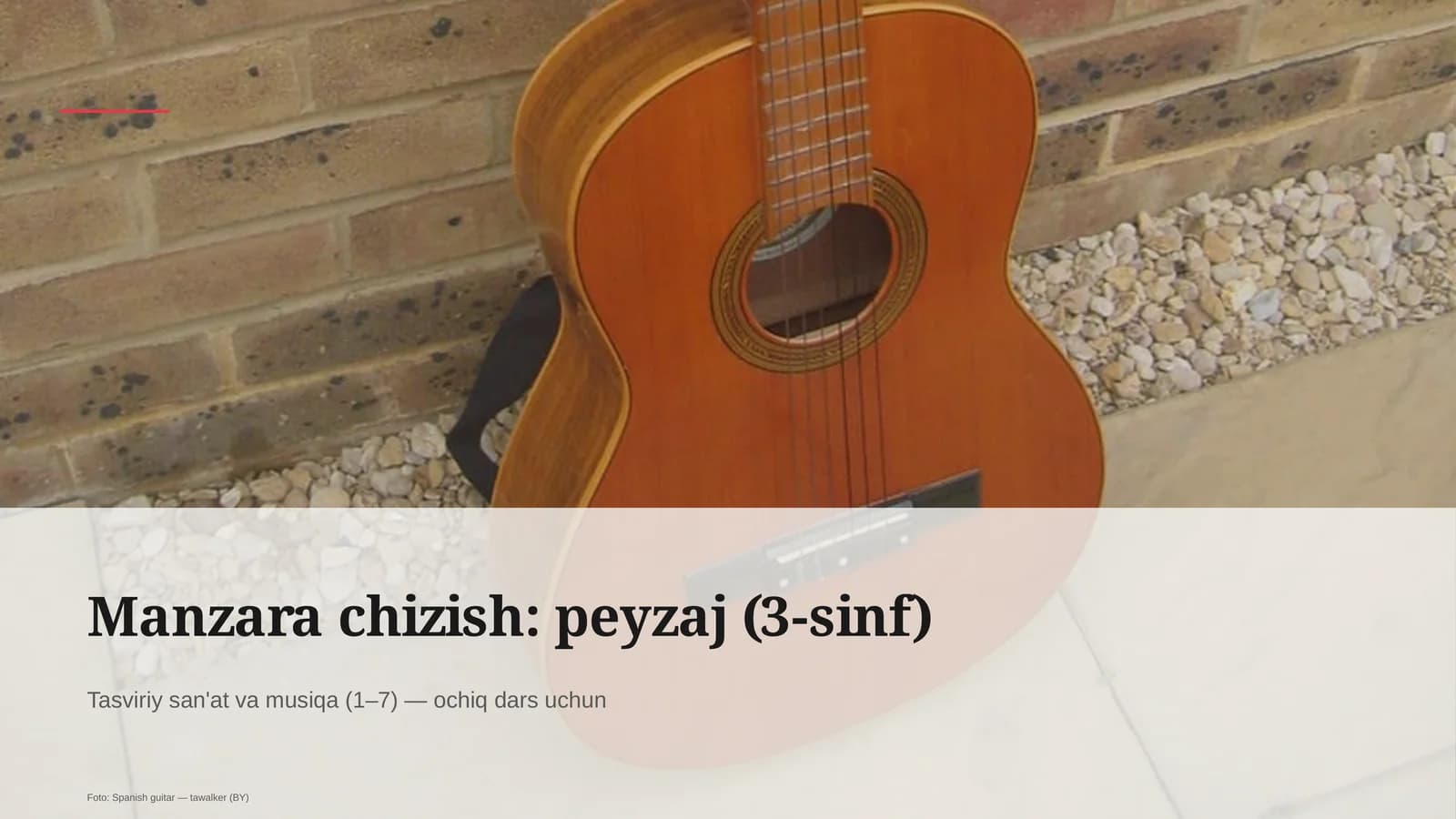 Manzara chizish: peyzaj (3-sinf)