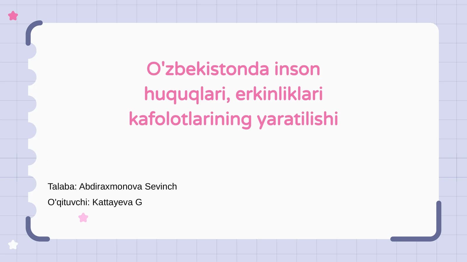 Inson Huquqlari va Erkinliklar Asoslari