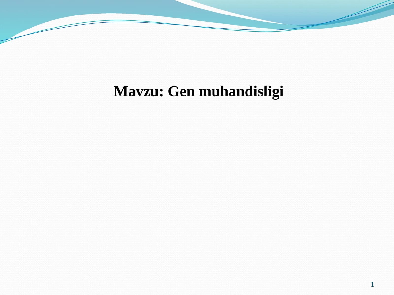 Gen muhandisligi