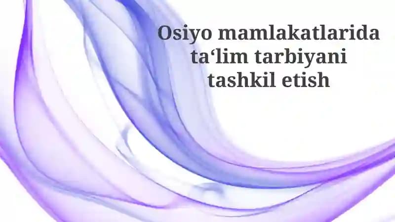 Osiyo mamlakatlarida ta'lim