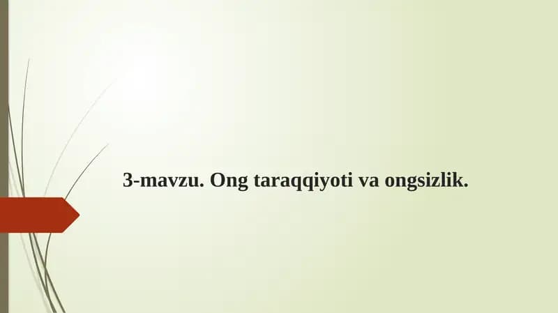Psixik jarayonlar va hoddoslar