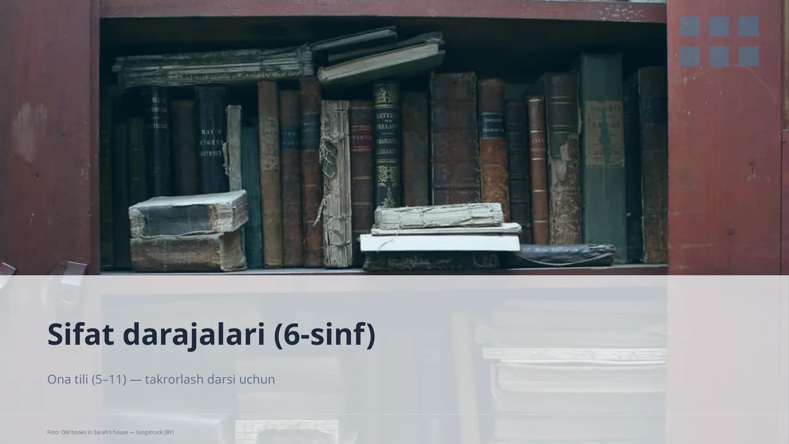 Sifat darajalari (6-sinf)