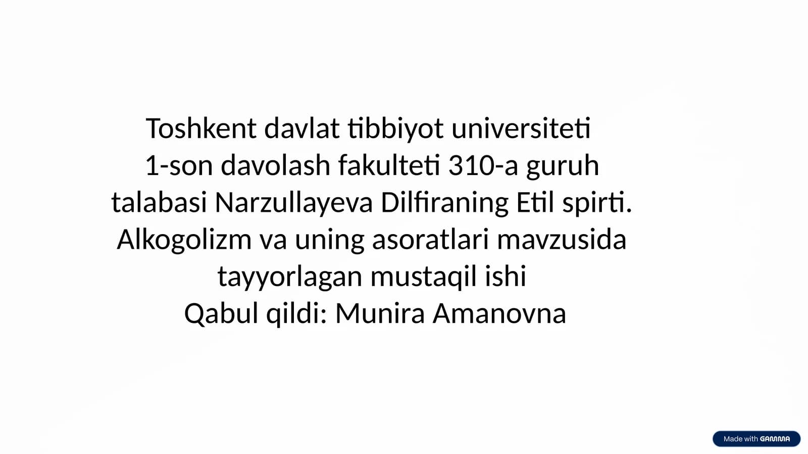 Rivojlanish bosqichlarini va uning jiddiy sog'liqqa asoratlarini chuqur o‘rganish