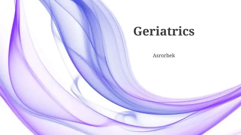 Geriatrics