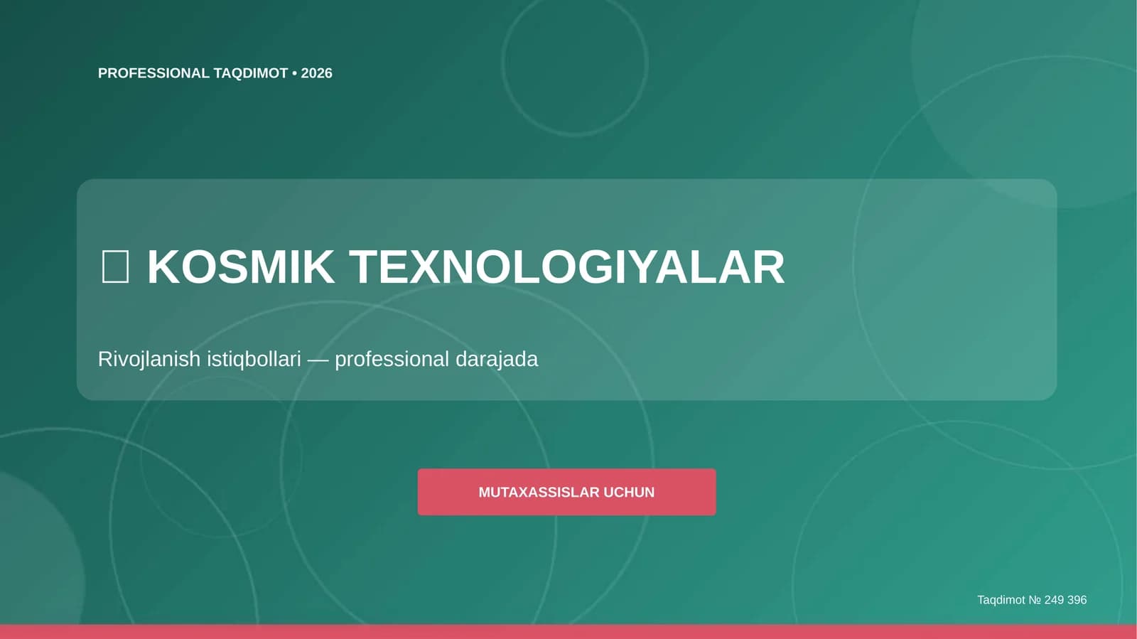 PROFESSIONAL TAQDIMOT • 2026