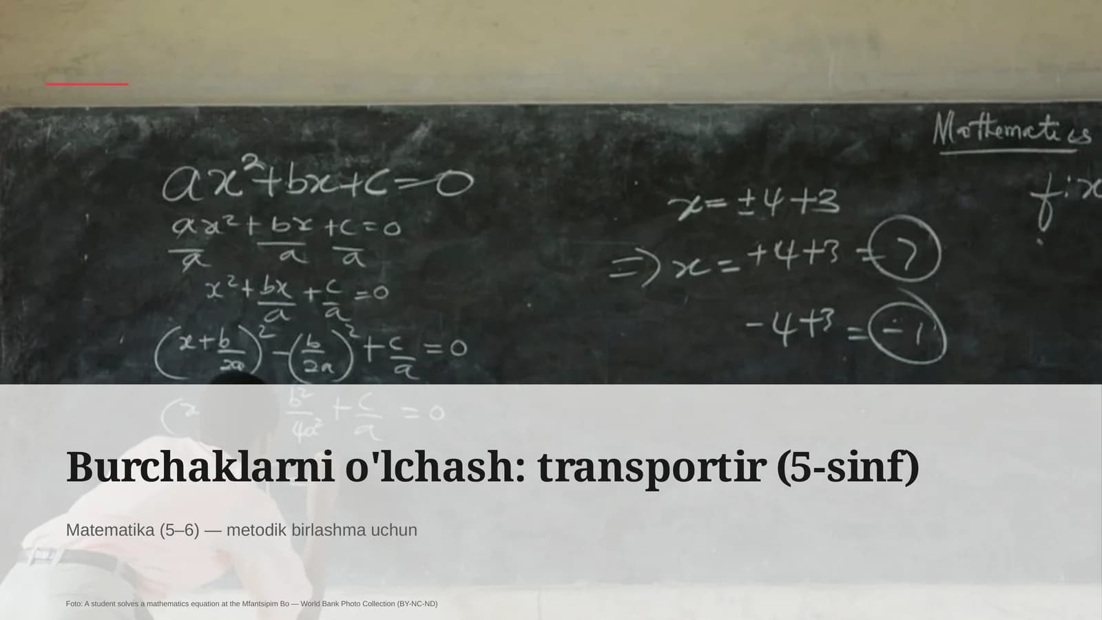 Burchaklarni o'lchash: transportir (5-sinf)