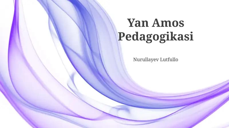 Yan Amos Pedagogikasi