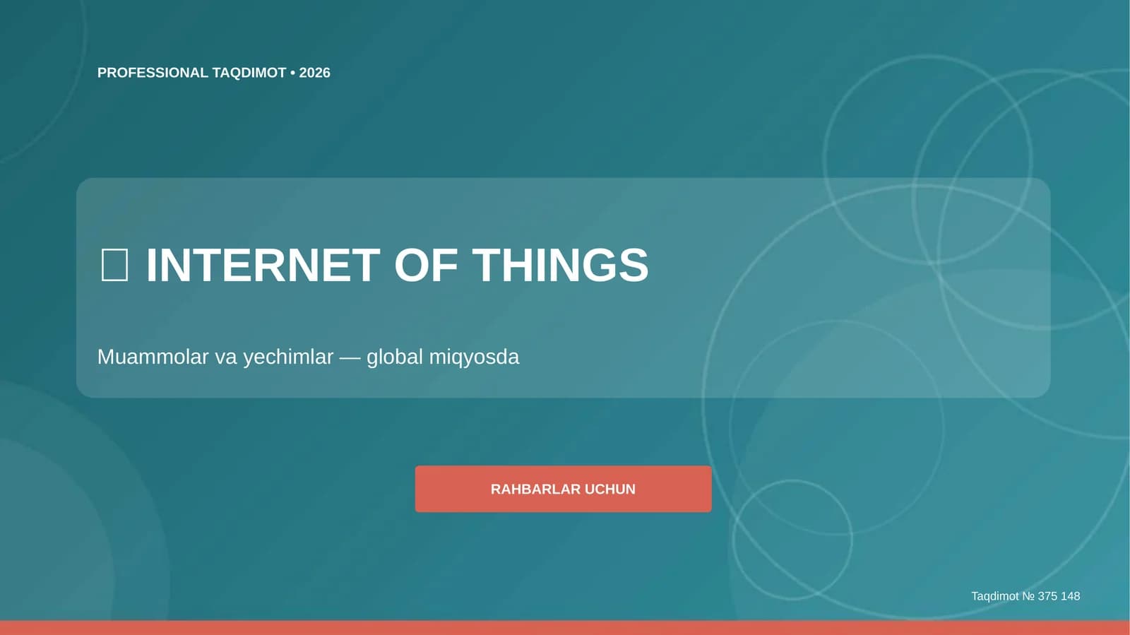 Internet of Things: muammolar va yechimlar (global miqyosda) [rahbarlar uchun]