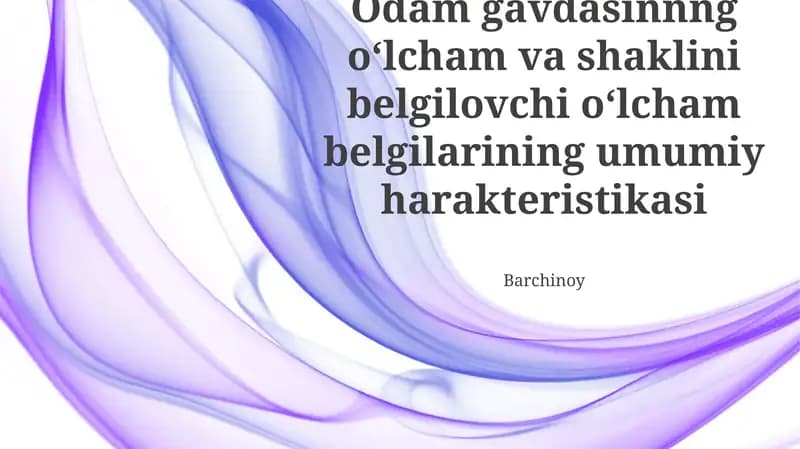 Antropometriya va ergonomika