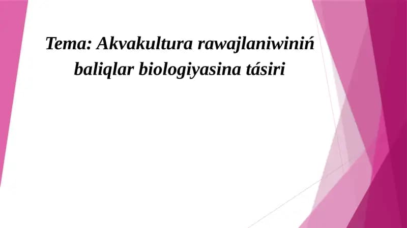 Balıqshılıq
