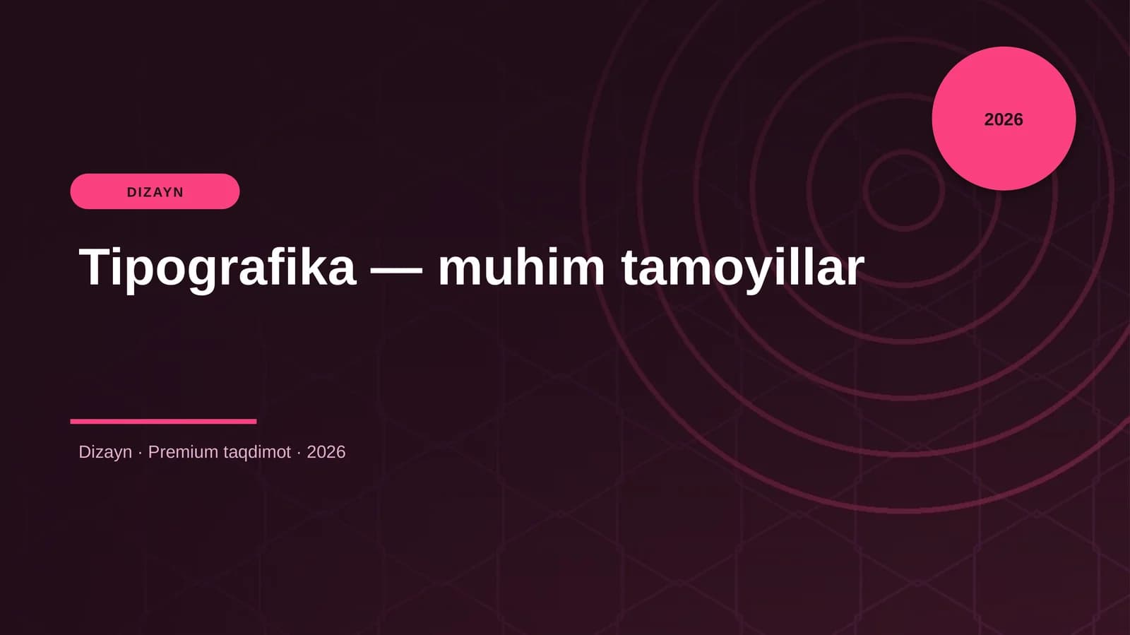 Tipografika — muhim tamoyillar