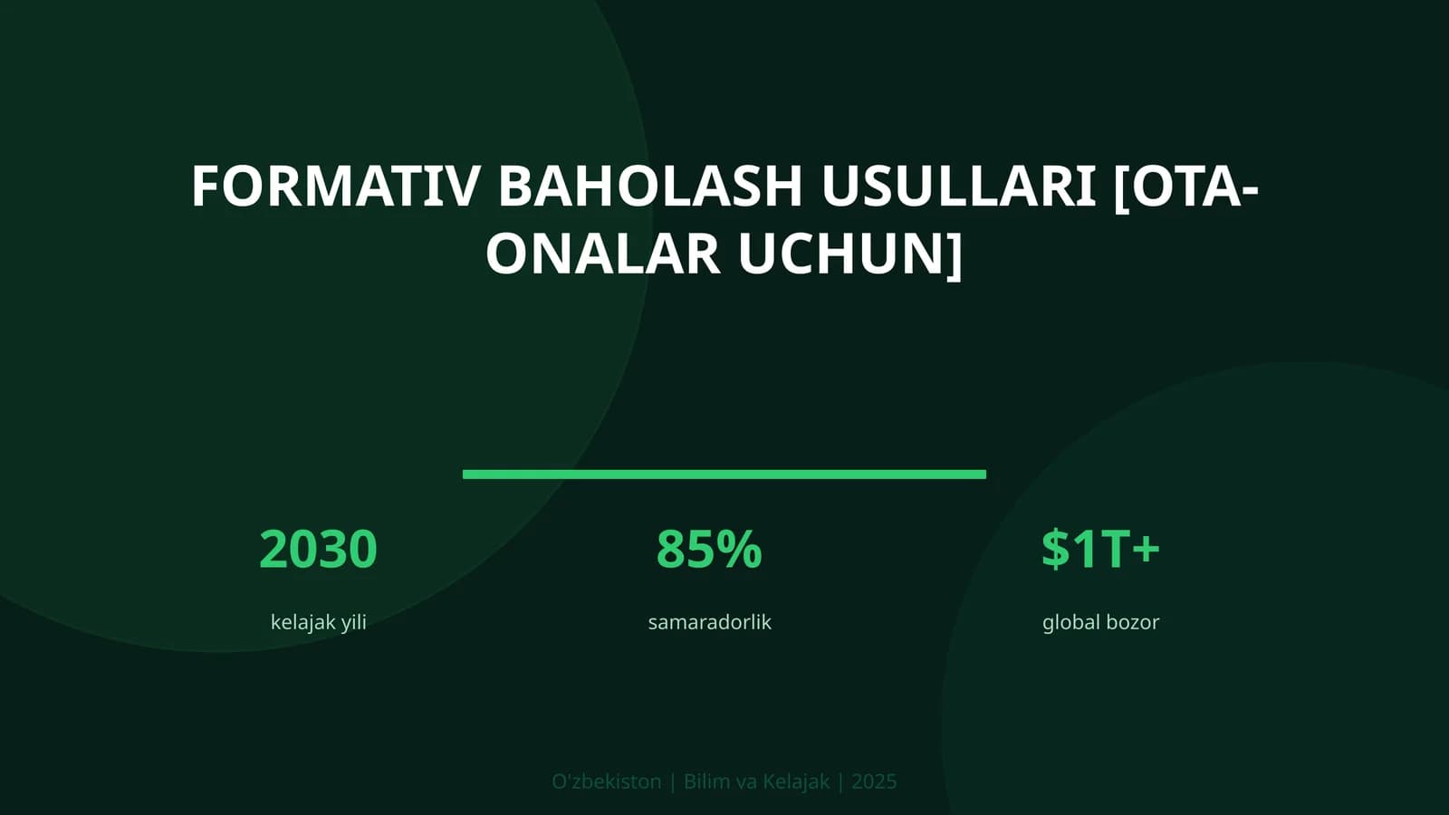 Formativ baholash usullari [ota-onalar uchun]