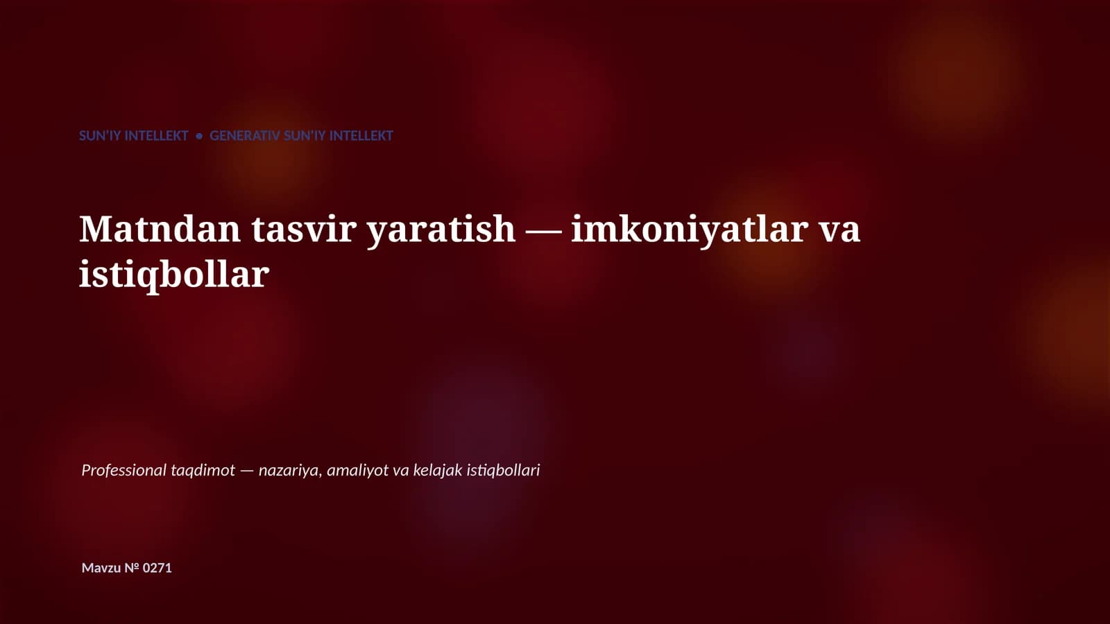 GENERATIV SUN'IY INTELLEKT